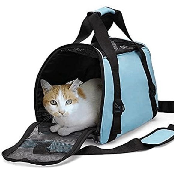 Other - Soft sided small BLue  Cat dog pet Travel carrier Foldable Airline Approved